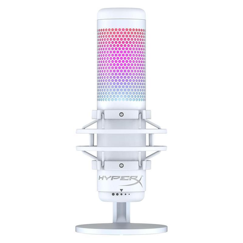 HyperX quadcast ホワイト QuadCast S – Microfone para jogos com condensador USB